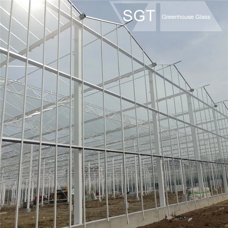 Extra Clear Glass White Glass Low Iron Ultra White Super Clear Low-Iron Tempered Glass for Commercial Greenhouse or Horticultural 4mm 5mm Tempered Processing